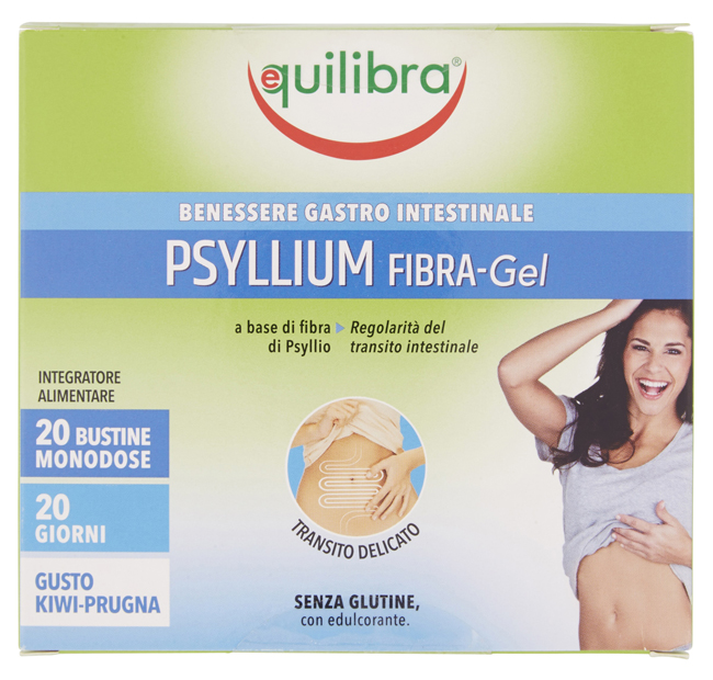 PSYLLIUM FIBRA GEL GUSTO KIWI PRUGNA 20 BUSTINE MONODOSE - Farmacia De Pasquale