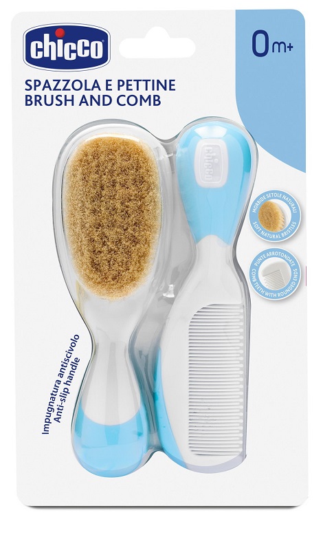 CHICCO SPAZZOLA + PETTINE AZZURRO - Farmacia De Pasquale
