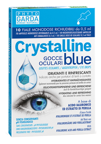 CRYSTALLINE BLUE GOCCE OCULARI MONODOSE 10 FIALE 0,5 ML - Farmacia De Pasquale