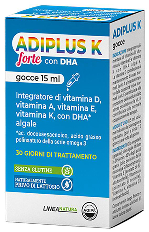 ADIPLUS K FORTE CON DHA GOCCE FLACONCINO 15 ML - Farmacia De Pasquale