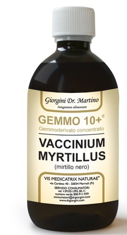 GEMMO 10+ MIRTILLO NERO LIQUIDO ANALCOLICO 500 ML - Farmacia De Pasquale