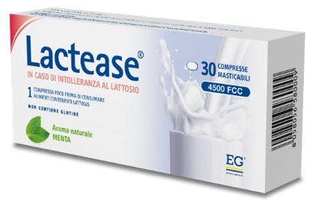 LACTEASE 4500 FCC AROMA MENTA 30 COMPRESSE MASTICABILI - Farmacia De Pasquale