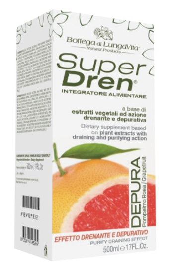 SUPERDREN DEPURA POMPELMO ROSA 500 ML - Farmacia De Pasquale