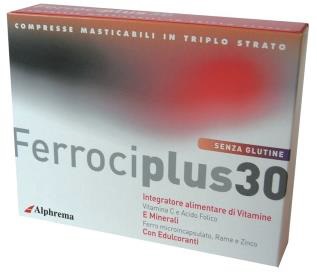 FERROCIPLUS 30 24 COMPRESSE MASTICABILI - Farmacia De Pasquale