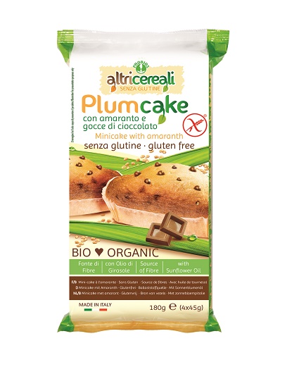 ALTRICEREALI PLUMCAKE DI AMARANTO CON GOCCE DI CIOCCOLATO 4 X 45 G - Farmacia De Pasquale