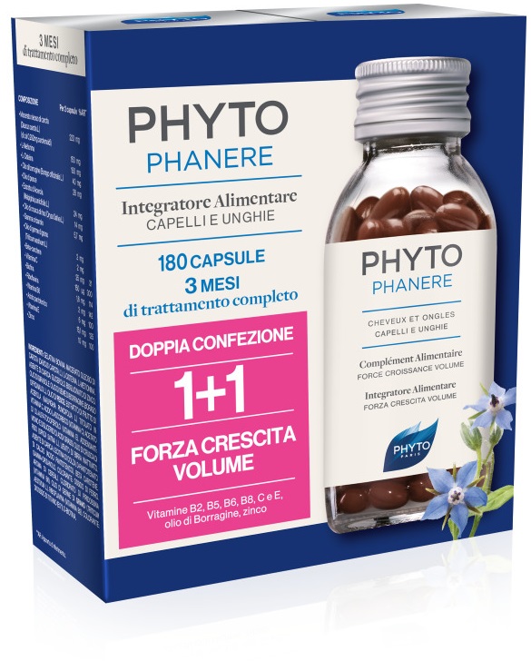PHYTO PARIS PHYTOPHANERE INTEGRATORE ALIMENTARE CAPELLI/UNGHIE 90+90 CAPSULE - Farmacia De Pasquale