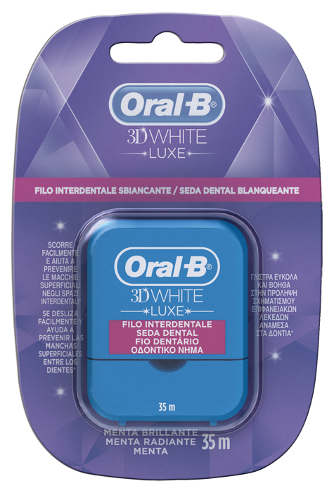 ORALB 3D WHITE LUXE FILO INTERDENTALE 35 METRI - Farmacia De Pasquale