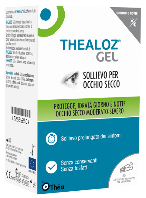 THEALOZ GEL OFTALMICO 30 CONTENITORI MONODOSE 0,4 G - Farmacia De Pasquale