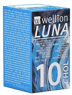 WELLION LUNA 10 STRIPS STRISCE PER MISURAZIONE COLESTEROLO - Farmacia De Pasquale