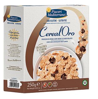 PIACERI MEDITERRANEI CEREALORO FIOCCHI RISO MAIS E CIOCCOLATO 250 G - Farmacia De Pasquale