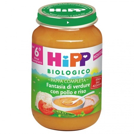 HIPP BIO PAPPA PRONTA FANTAS VERD POLLO RISO 190 G - Farmacia De Pasquale