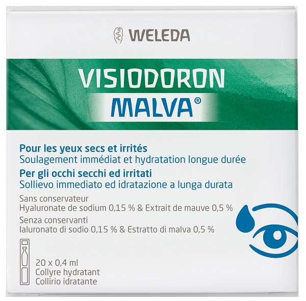 GOCCE OCULARI VISIODORON MALVA 20 MONODOSE DA 0,4 ML - Farmacia De Pasquale