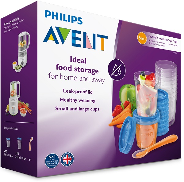 AVENT SET 10 VASETTI CONSERVALATTE 180ML + 10 VASETTI CONSERVALATTE 240ML + 20 COPERCHI + CUCCHIAINO - Farmacia De Pasquale