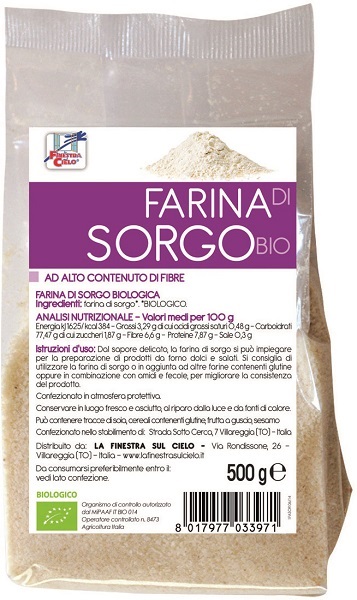 FSC FARINA DI SORGO BIO AD ALTO CONTENUTO DI FIBRA 500 G - Farmacia De Pasquale
