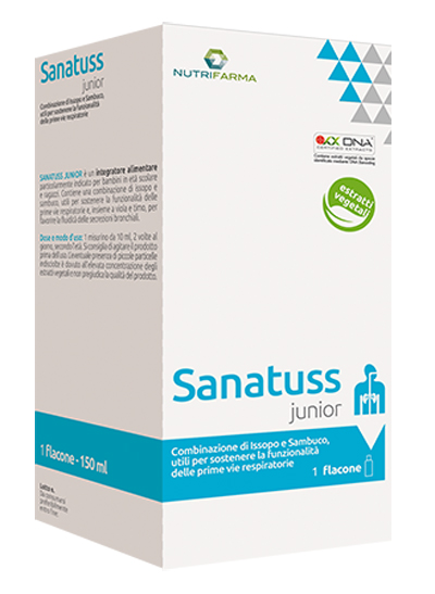 NUTRIFARMA SANATUSS JUNIOR 150 ML - Farmacia De Pasquale