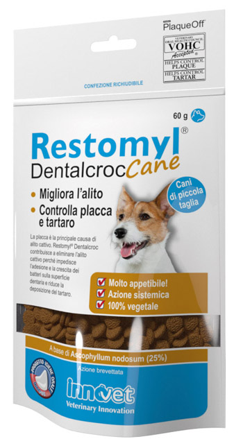 RESTOMYL DENTALCROC CANI PICCOLA TAGLIA BUSTA 60 G - Farmacia De Pasquale