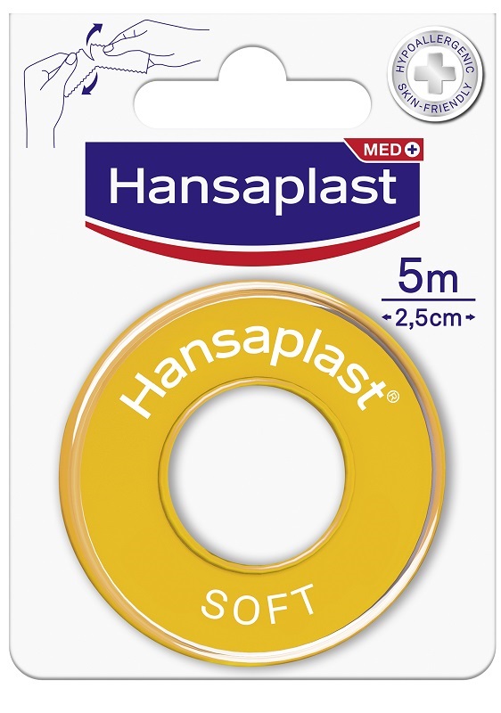 CEROTTO MEDICATO IN ROCCHETTO HANSAPLAST SOFT M5X2,5CM - Farmacia De Pasquale