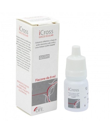 ICROSS GOCCE OCULARI SOLUZIONE OFTALMICA ACIDO IALURONICO CROSS-LINKATO 0,2% 8 ML - Farmacia De Pasquale