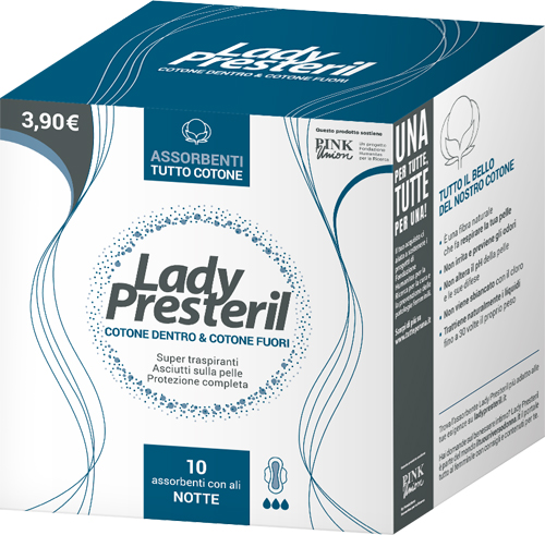LADY PRESTERIL COTONE DENTRO & COTONE FUORI 10 ASSORBENTI CON ALI NOTTE PROMO - Farmacia De Pasquale