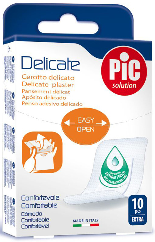 CEROTTO PIC DELICATE EXTRA ANTIBATTERICO 10 PEZZI - Farmacia De Pasquale