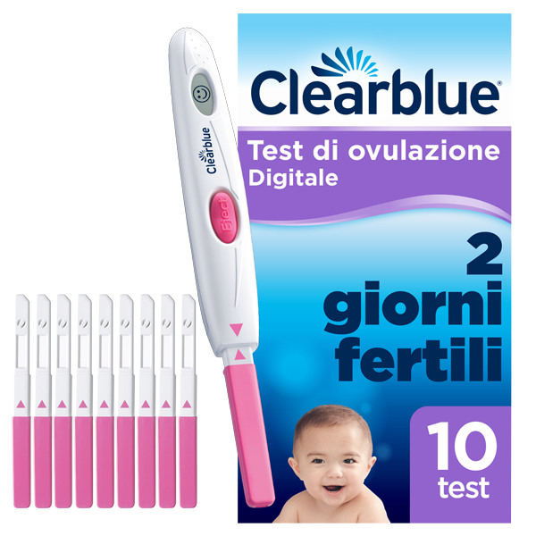 TEST DI OVULAZIONE CLEARBLUE DIGITALE 10 PEZZI - Farmacia De Pasquale