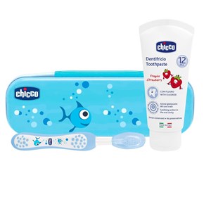 CHICCO SET DENTALE AZZURRO CON FLUORO - Farmacia De Pasquale