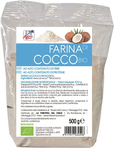 FSC FARINA DI COCCO BIO AD ALTO CONTENUTO DI FIBRA 500 G - Farmacia De Pasquale