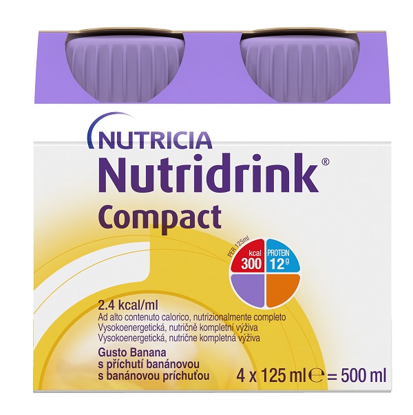 NUTRICIA NUTRIDRINK COMPACT GUSTO BANANA 4 BOTTIGLIE DA 125 ML - Farmacia De Pasquale