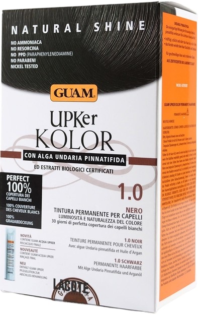 GUAM UPKER KOLOR TINTA CAPELLI 1,0 NERO CON ALGA UNDARIA PINNATIFIDA - Farmacia De Pasquale