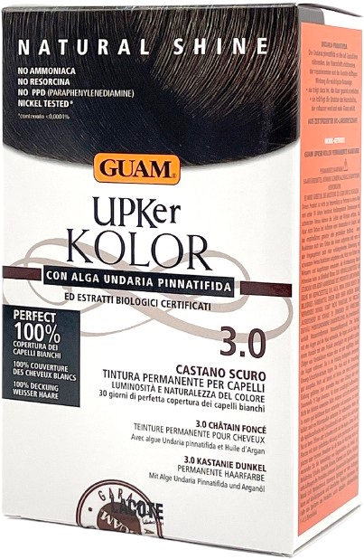 GUAM UPKER KOLOR TINTA CAPELLI 3,0 CASTANO SCURO CON ALGA UNDARIA PINNATIFIDA - Farmacia De Pasquale