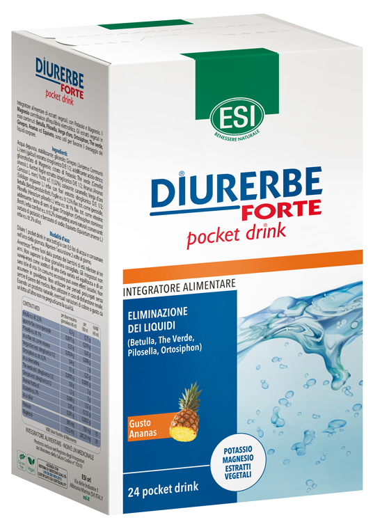 ESI DIURERBE FORTE POCKET DRINK ANANAS 24 X 20 ML - Farmacia De Pasquale