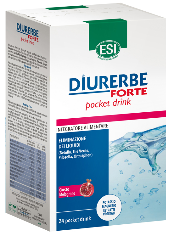 ESI DIURERBE FORTE POCKET DRINK MELOGRANO 24 X 20 ML - Farmacia De Pasquale