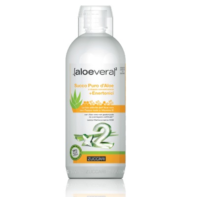 ALOEVERA2 SUCCO PURO D'ALOE DOPPIA CONCENTRAZIONE + ENERTONICI 1 LITRO - Farmacia De Pasquale