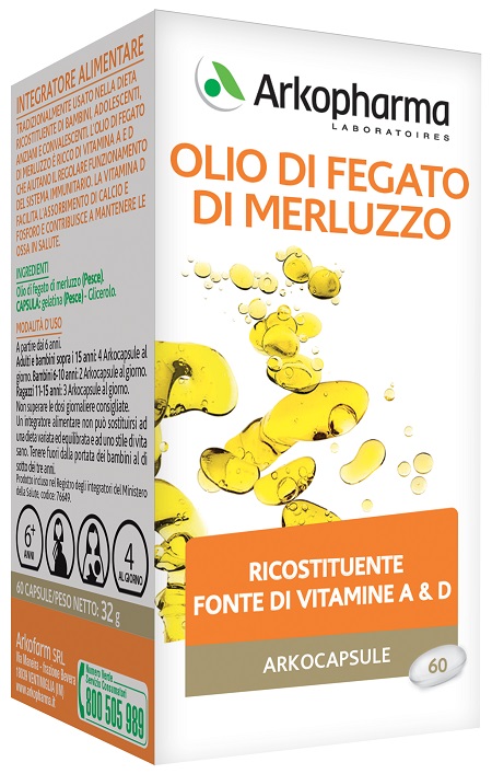 ARKO CAPSULE OLIO FEGATO MERLUZZO 60 CAPSULE - Farmacia De Pasquale
