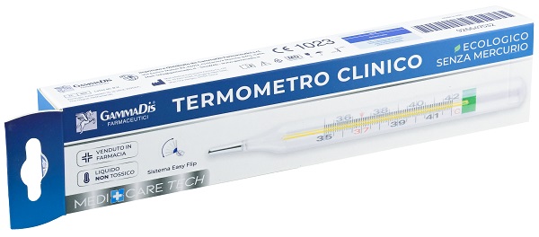 TERMOMETRO CLINICO ECOLOGICO SENZA MERCURIO 1 PEZZO MEDICARE - Farmacia De Pasquale