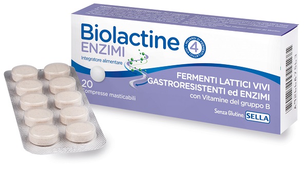 BIOLACTINE ENZIMI 20 COMPRESSE NUOVA FORMULA - Farmacia De Pasquale