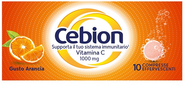 CEBION EFFERVESCENTI VITAMINA C ARANCIA 10 COMPRESSE - Farmacia De Pasquale