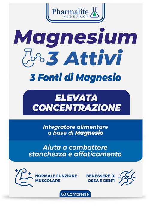MAGNESIUM 3 ATTIVI 60 COMPRESSE - Farmacia De Pasquale