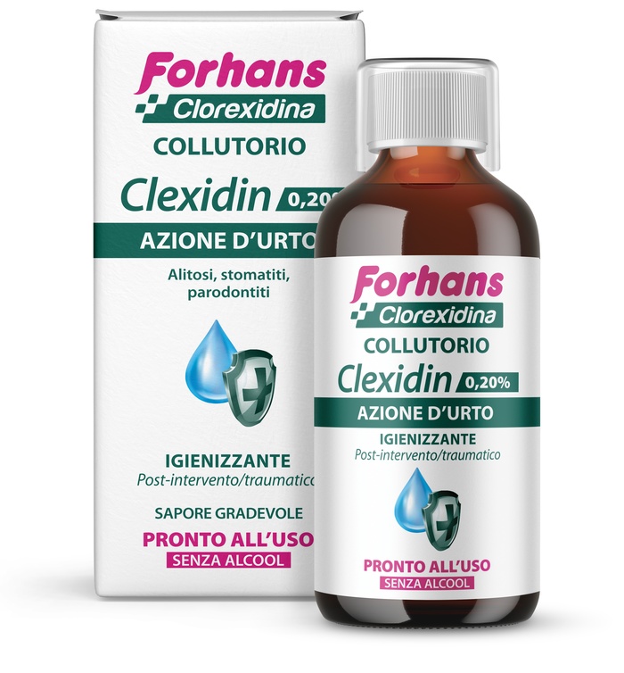 FORHANS CLEXIDIN 0,20 SENZA ALCOOL 200 ML - Farmacia De Pasquale
