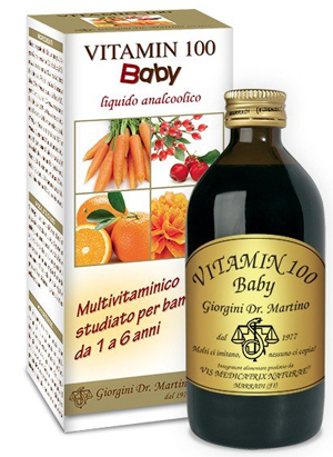 VITAMIN 100 BABY LIQUIDO ANALCOLICO 200 ML - Farmacia De Pasquale