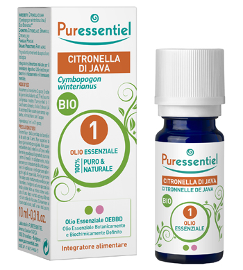 PURESSENTIEL CITRONELLA OLIO ESSENZIALE BIO 10 ML - Farmacia De Pasquale