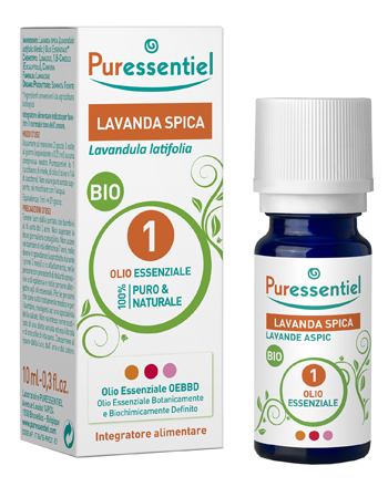PURESSENTIEL LAVANDA SPICA OLIO ESSENZIALE BIO 10 ML - Farmacia De Pasquale