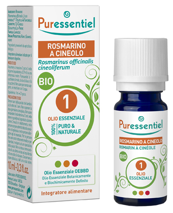PURESSENTIEL ROSMARINO CINEOLO OLIO ESSENZIALE BIO 10 ML - Farmacia De Pasquale