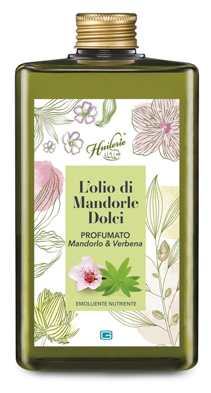 HUILERIE L'OLIO DI MANDORLE DOLCI PROFUMATO MANDORLO & VERBENA 300 ML - Farmacia De Pasquale