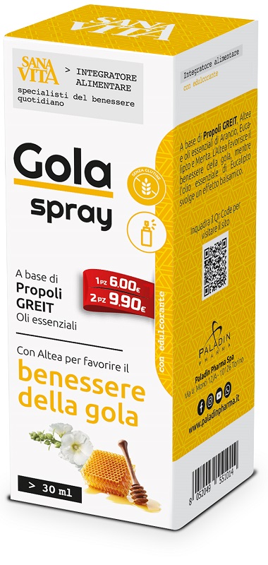 SANAVITA GOLA SPRAY 30 ML - Farmacia De Pasquale