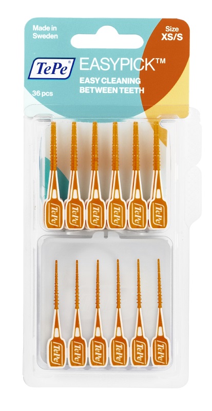 TEPE SCOVOLINI EASYPICK EXTRASMALL/SMALL ARANCIONE 36 PEZZI - Farmacia De Pasquale