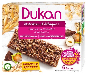 DUKAN BARRETTA CIOCCOLATO/NOCCIOLA 6 PEZZI 25 G - Farmacia De Pasquale
