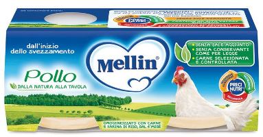 MELLIN OMOGENEIZZATO POLLO 2X120 G - Farmacia De Pasquale