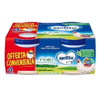 MELLIN OMOGENEIZZATO POLLO 4X80 G - Farmacia De Pasquale