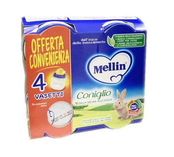 MELLIN OMOGENEIZZATO CONIGLIO 4X80 G - Farmacia De Pasquale